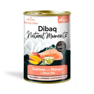 DIBAQ NATURAL MOMENTS DOG LATA - SALMÓN CON MANGO