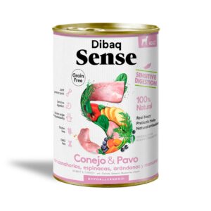 DIBAQ SENSE DOG LATA - CONEJO Y PAVO